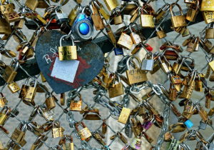 Locks on a wall